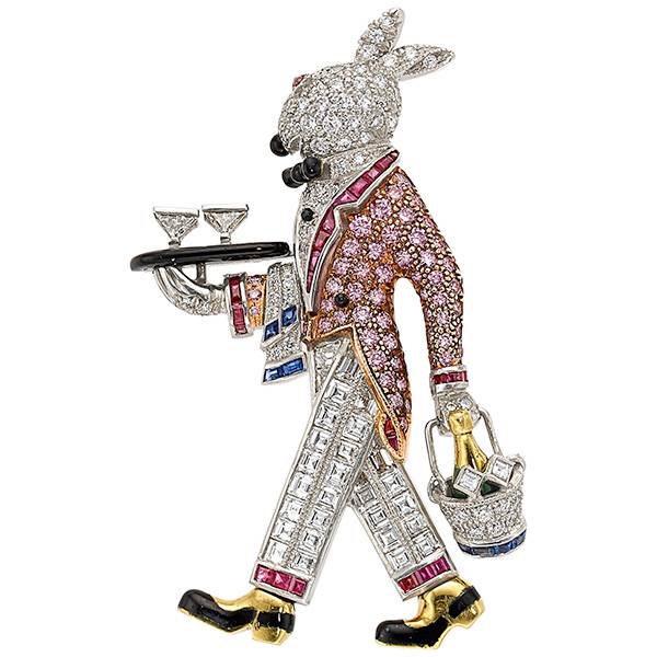 Heritage Auction Scott West for Raymond Yard rabbit brooch