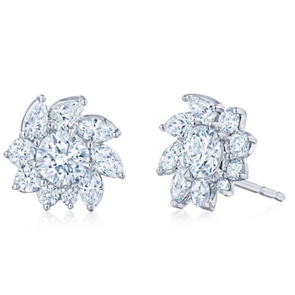 Kwiat platinum diamond earrings