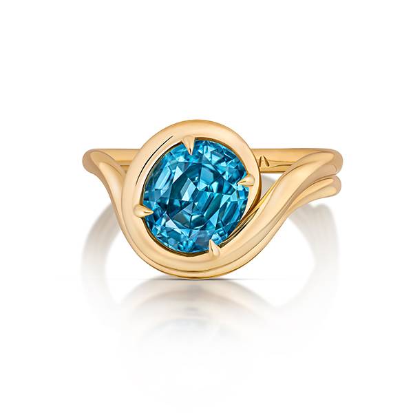 Vanessa Fernandez 3.46-ct. Blue Zircon ring
