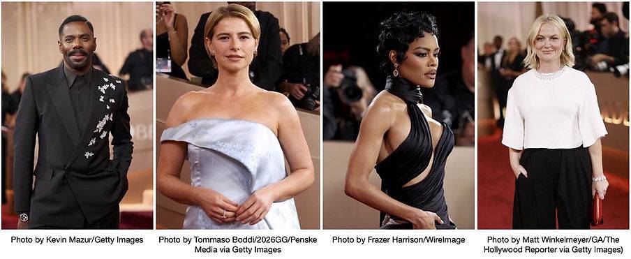 Desert Tones at the Golden Globes: Celebrities graced the red carpet with a mix of subtle and less subtle diamond looks. A Diamond Is Forever highlighted the warm tones of Desert Diamonds as a key emerging trend, with natural diamond earrings standing out as a defining category, alongside the return of bold brooches and Riviera necklaces. (Image via A Diamond Is Forever).