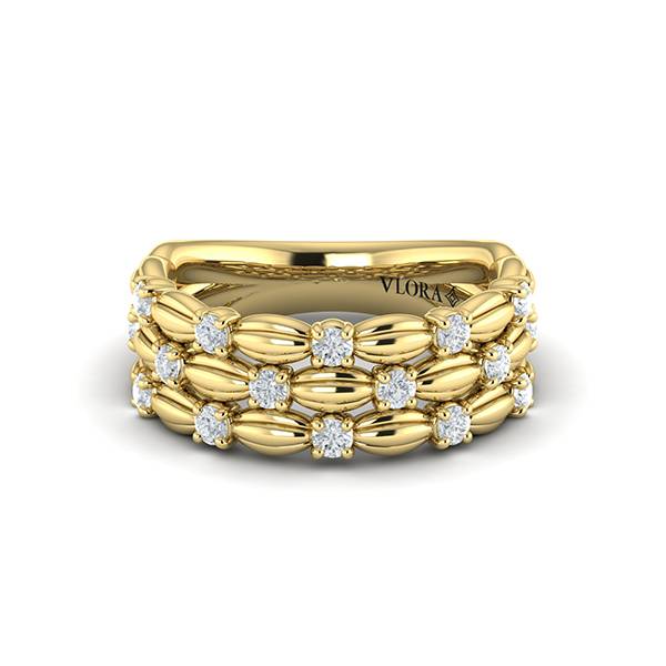 Vlora diamond triple row ring