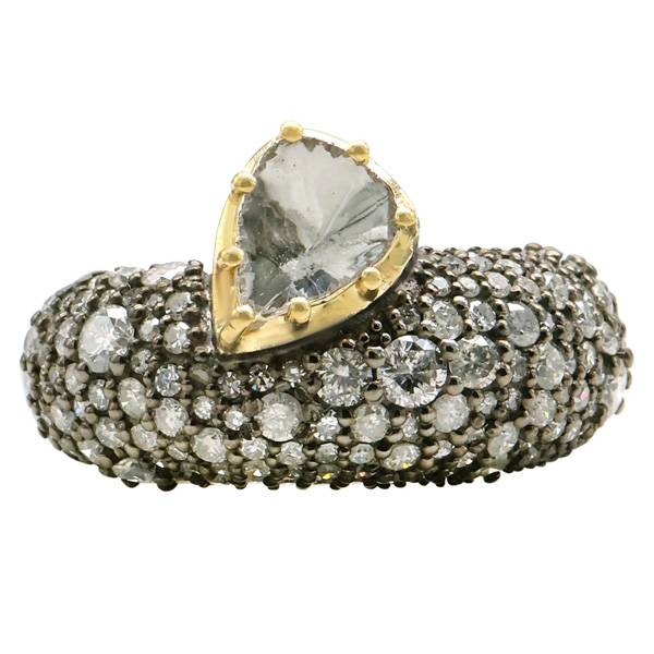 Duniya Tara pear dome ring