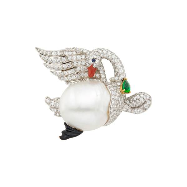 swan brooch