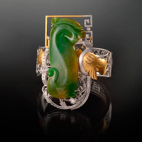 Dragon and phoenix ring
