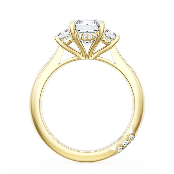 Tacori three-stone engagement ring