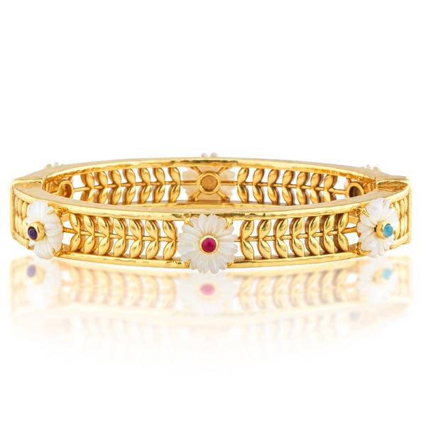 Capucine De Wulf Villandry Fleur vine bangle