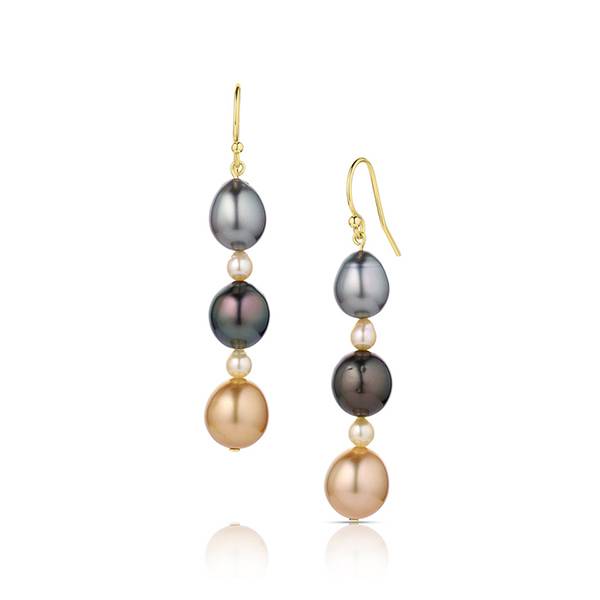 Baggins mixed pearl earrings