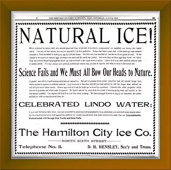 The rise of commercial ice was supported by many marketing claims that ‘natural’ products were always superior to those created by machines. Many of these claims mirror those made about diamonds today.