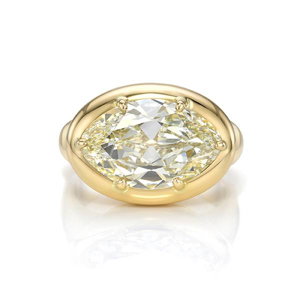 Single Stone Cori moval ring-straight