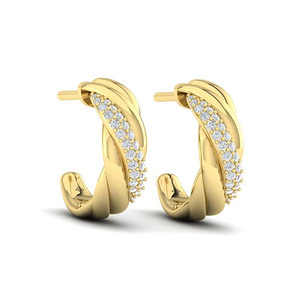 Vlora diamond twist earrings