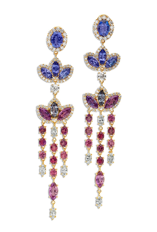 BM tanzanite spinel earring