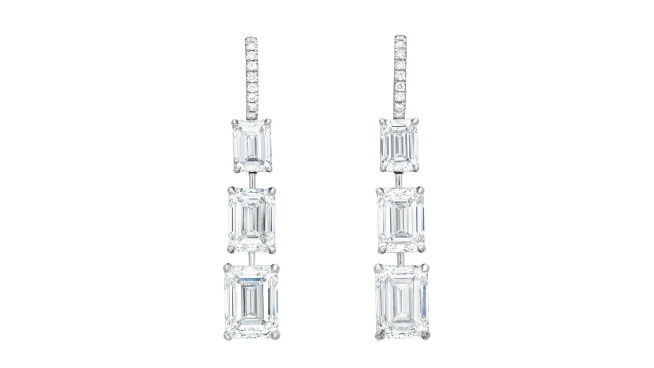 The six-stone diamond earrings at Christie's image