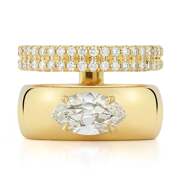 Jemma Wynne Forme double band ring