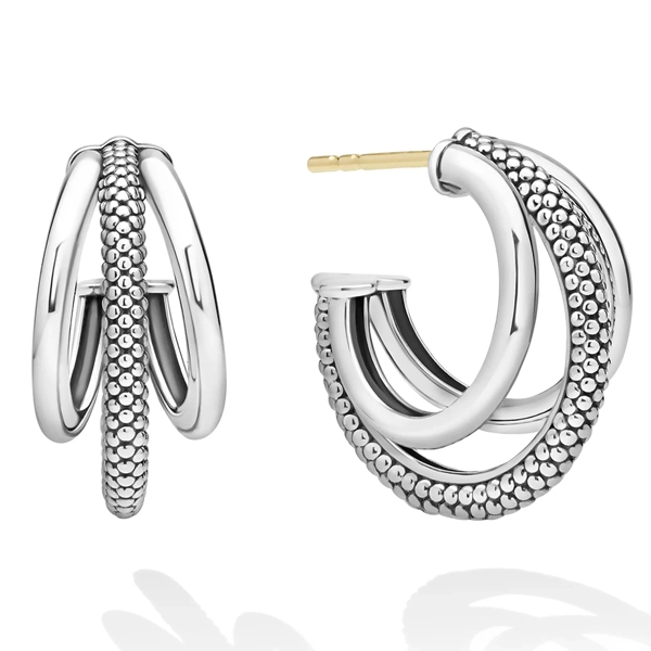 Lagos three hoop huggies