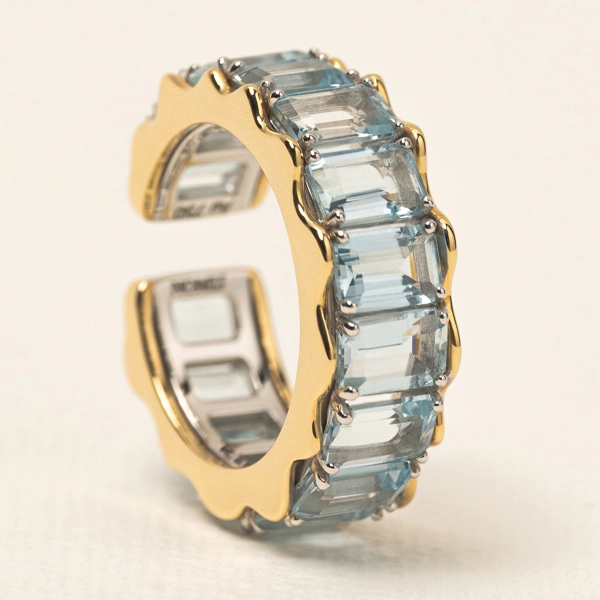 Nomis aquamarine ear cuff