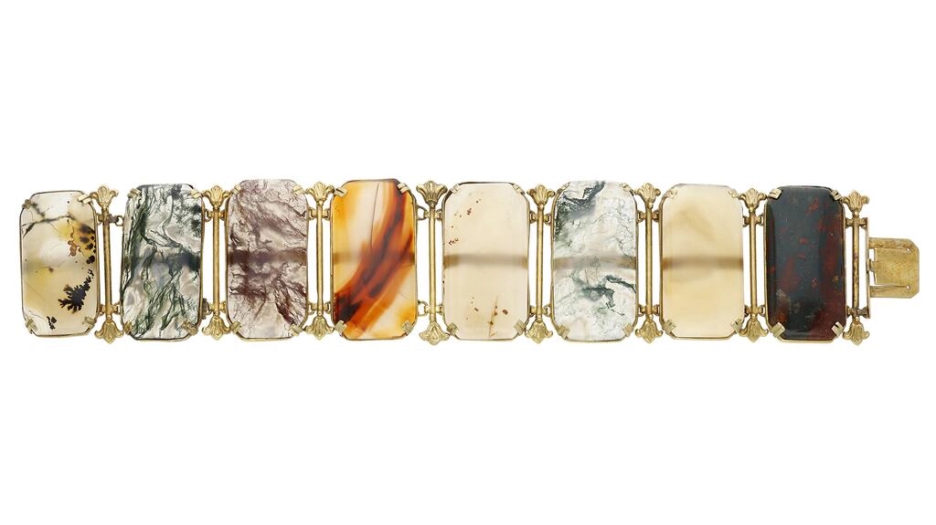 Georgian gold and agate bracelet