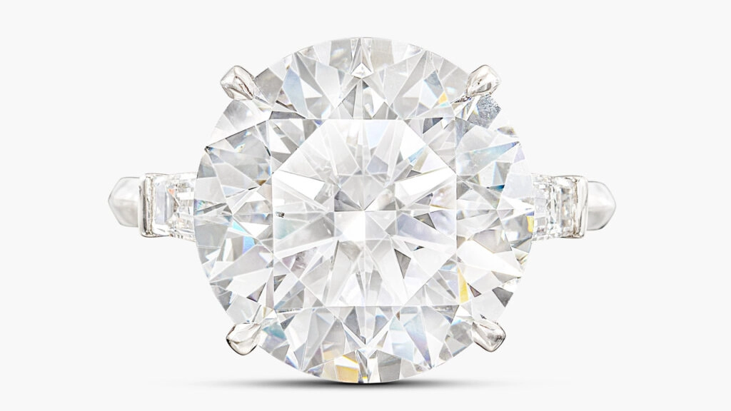 Graff made this ring, bearing a brilliant-cut, 10.45-carat, D, VVS1 diamond that has the potential to be internally flawless at Sotheby's image