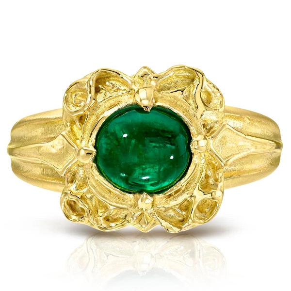 Adalioryn Green Fox Knot ring