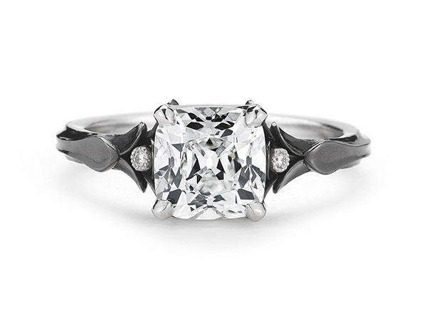 TW McClelland iron diamond Flora ring