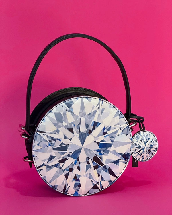 Angie Crabtree diamond handbag