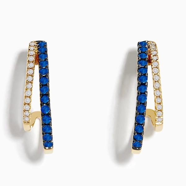 Effy sapphire diamond hoops