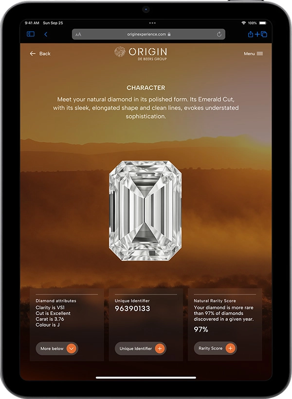 Grandview Klein Origin Diamonds app
