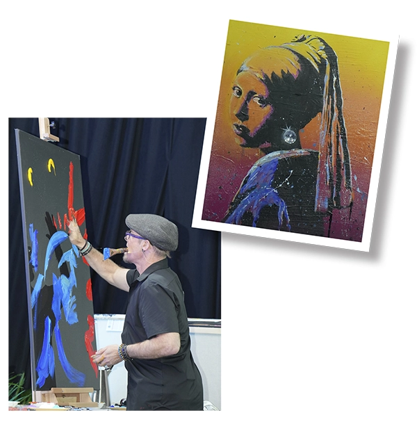 Erik Wahl luxury keynote and his painting