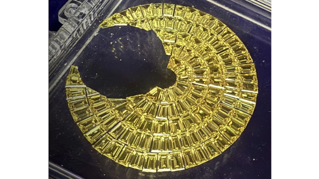 A yellow-sapphire watch dial by Bali Diamonds image
