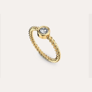 Twine Bezel Diamond Ring