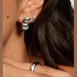 Sterling Silver, Lab Grown White Sapphire