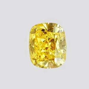 1.95 Ct. Fancy Vivid Yellow Cushion Lab Created Diamond