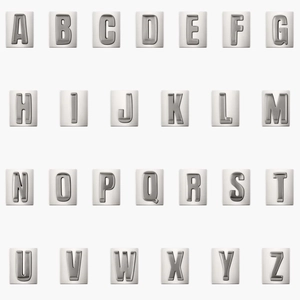 Cipher Letter Chain Sterling Silver