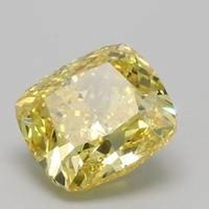 1.44 Ct. Fancy Vivid Yellow Cushion Lab Created Diamond