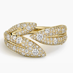 Jane Goodall Pavé Olive Branch Lab Diamond Ring (7/8 ct. tw.) in 14K Yellow Gold