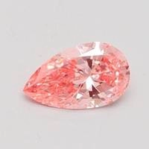 0.56 Ct. Fancy Vivid Pink Pear Lab Created Diamond