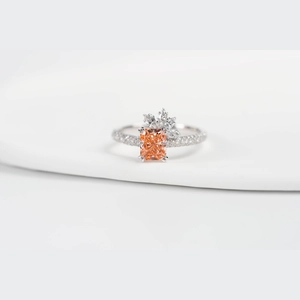 Pink Radiant Diamond Ring