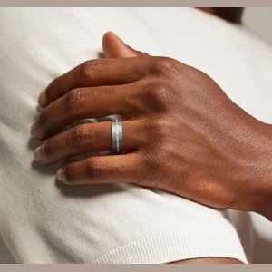 Paxton Diamond 7mm Wedding Ring in Tantalum