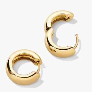 Chunky Medium Hoops Sterling Silver