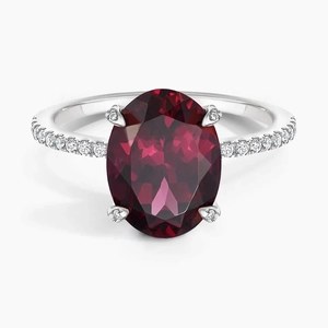 Cabaret Garnet and Diamond Cocktail Ring