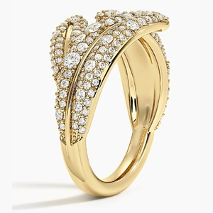 Jane Goodall Pavé Olive Branch Lab Diamond Ring (7/8 ct. tw.) in 14K Yellow Gold