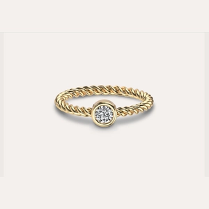 Twine Bezel Diamond Ring