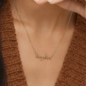 14K Yellow GoldScript Name Necklace