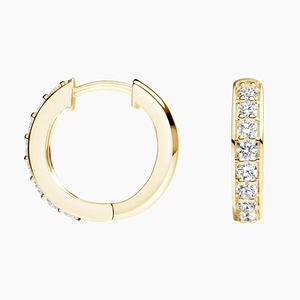 14K Yellow GoldThe Visionary Diamond Hoop and Stud Earring Set