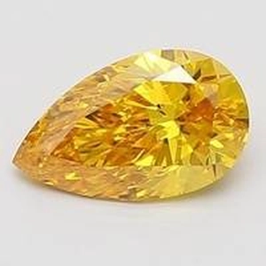 0.73 Ct. Fancy Vivid Yellow Pear