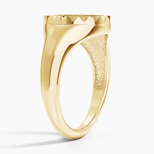 Initial Diamond Signet Ring