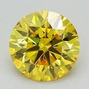 1.53 Ct. Fancy Vivid Yellow Round Lab Created Diamond