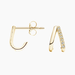 Zuri Diamond Huggie Earrings