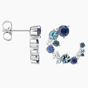 Hydrangea Bouquet Open Hoop Earrings