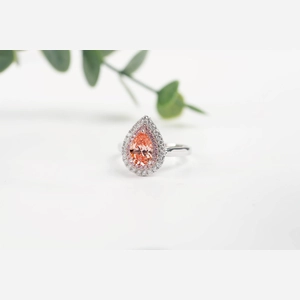 Red Pear Diamond Ring/Necklace