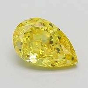New 1.04 Ct. Fancy Intense Yellow Pear Lab Created Diamond